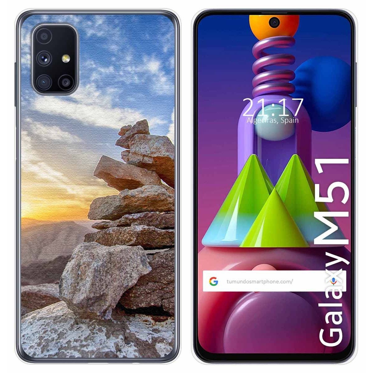 Funda Gel Tpu para Samsung Galaxy M51 diseño Sunset Dibujos