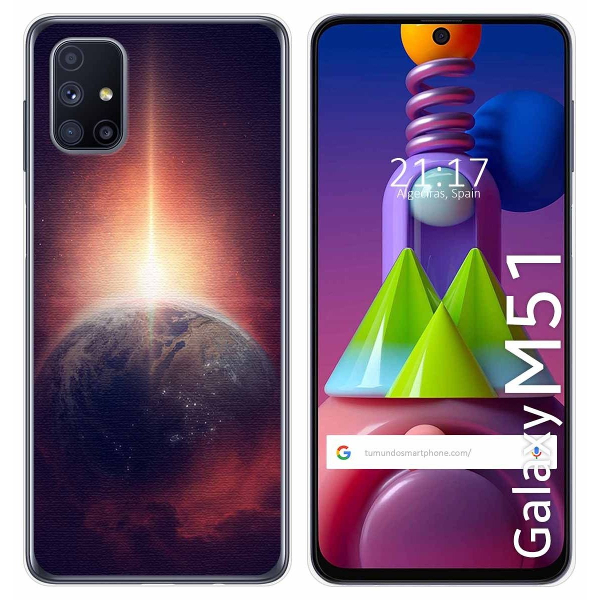 Funda Gel Tpu para Samsung Galaxy M51 diseño Tierra Dibujos