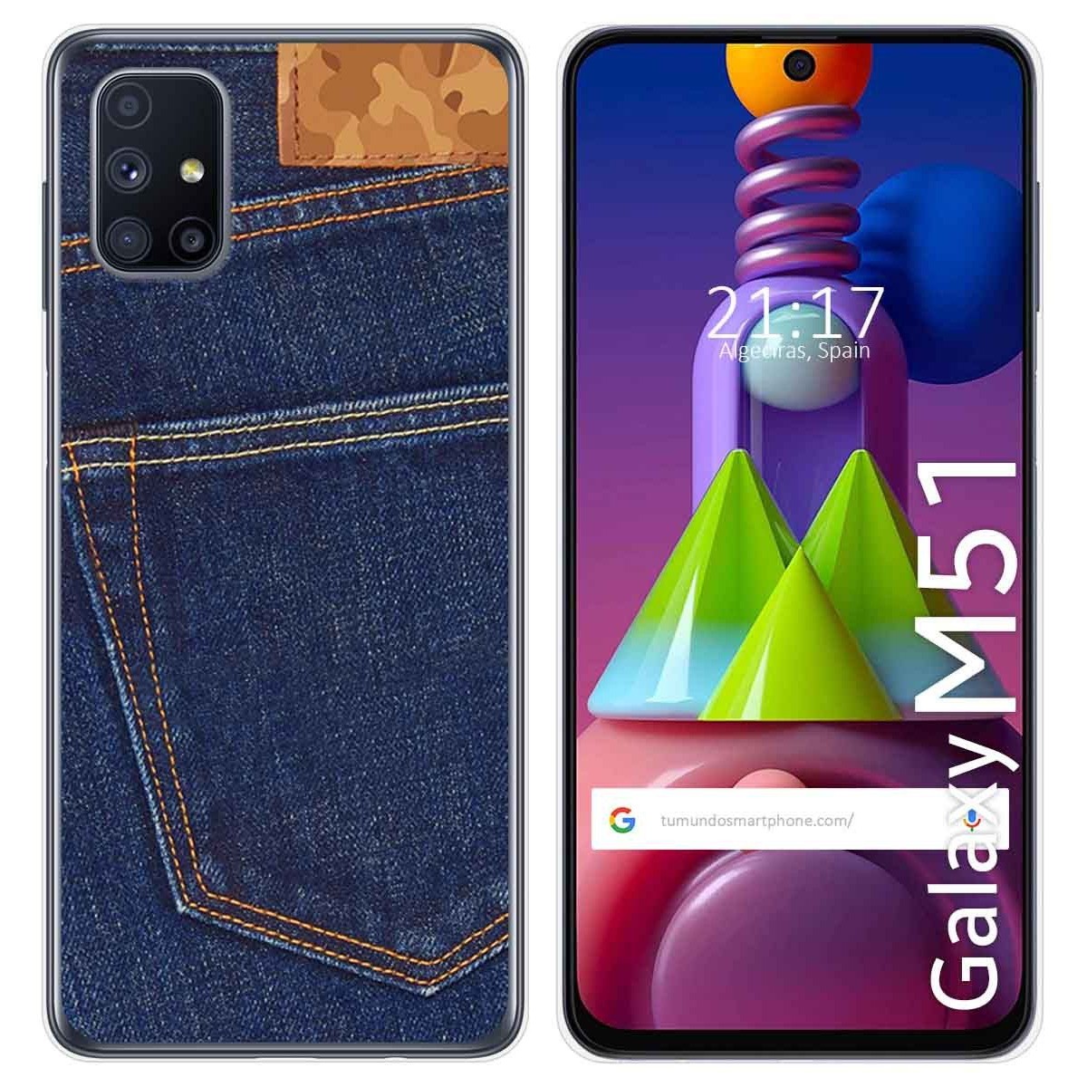 Funda Gel Tpu para Samsung Galaxy M51 diseño Vaquero Dibujos