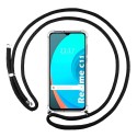 Funda Colgante Transparente para Realme C11 con Cordon Negro