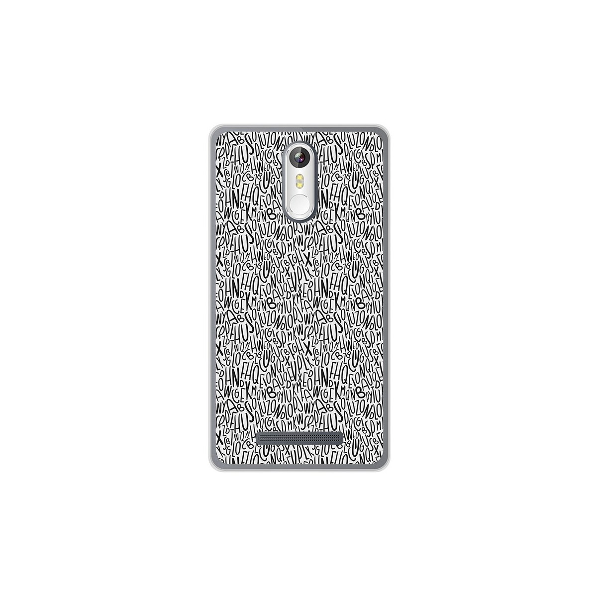 Funda Gel Tpu para Leagoo M8 / M8 Pro Diseño Letras Dibujos
