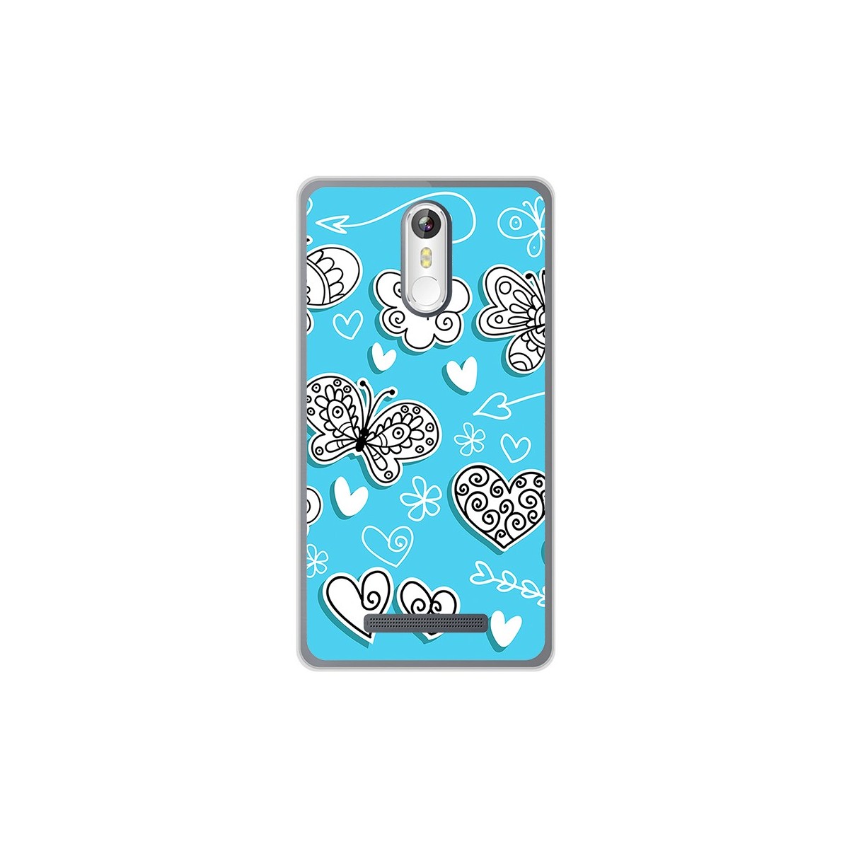 Funda Gel Tpu para Leagoo M8 / M8 Pro Diseño Mariposas Dibujos