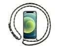 Funda Colgante Transparente para Iphone 12 Mini (5.4) con Cordon Verde / Dorado