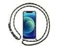 Funda Colgante Transparente para Iphone 12 / 12 Pro (6.1) con Cordon Verde / Dorado