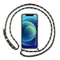 Funda Colgante Transparente para Iphone 12 / 12 Pro (6.1) con Cordon Verde / Dorado