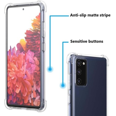 Funda Gel Tpu Anti-Shock Transparente para Samsung Galaxy S20 FE