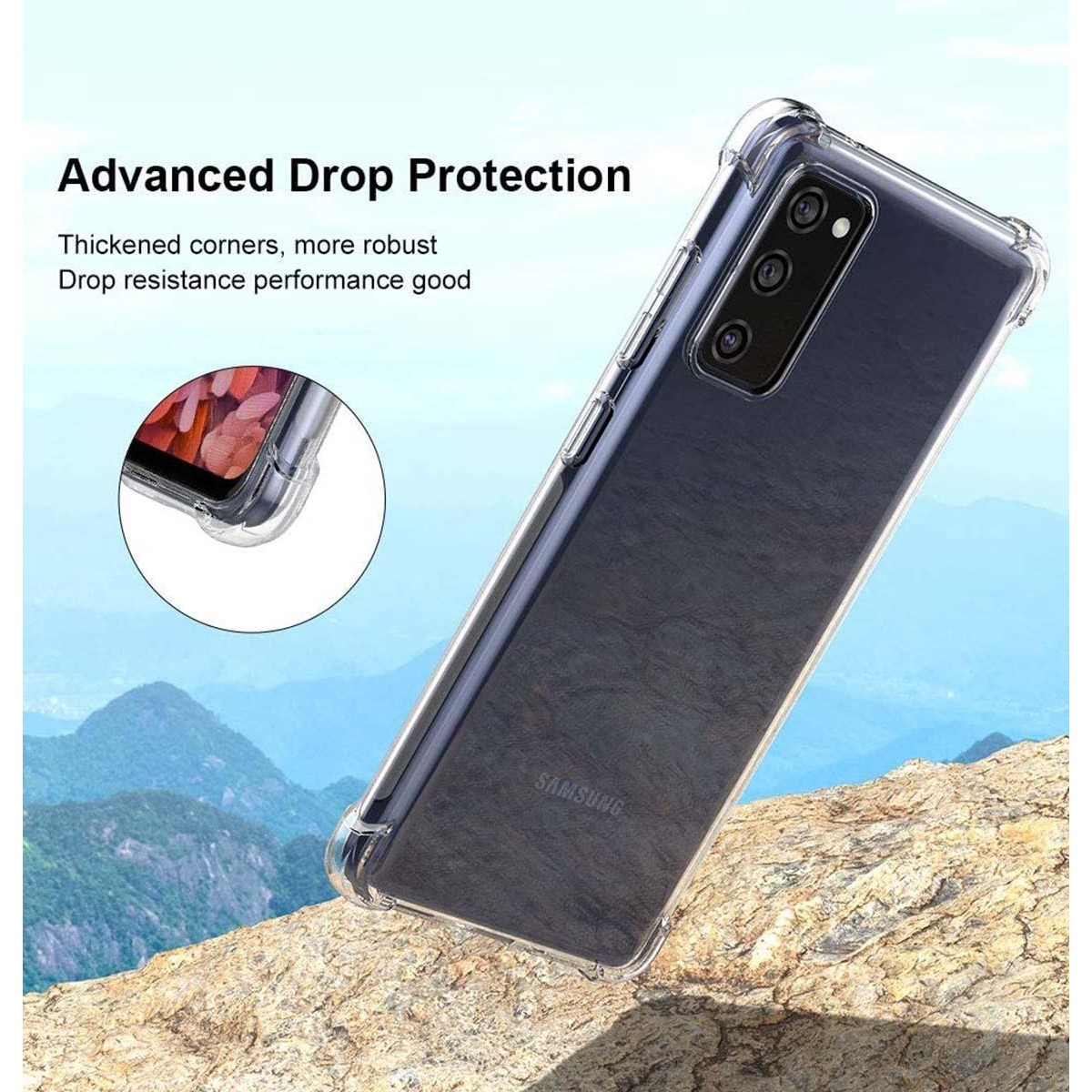 Funda Gel Tpu Anti-Shock Transparente para Samsung Galaxy S20 FE