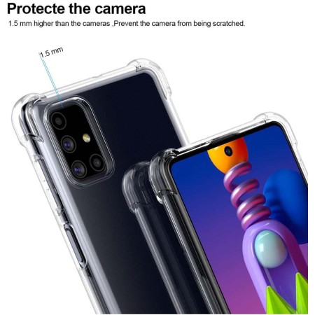 Funda Gel Tpu Anti-Shock Transparente para Samsung Galaxy M51