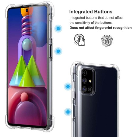 Funda Gel Tpu Anti-Shock Transparente para Samsung Galaxy M51