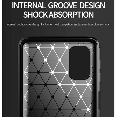 Funda Gel Tpu Tipo Carbon Negra para Samsung Galaxy M51