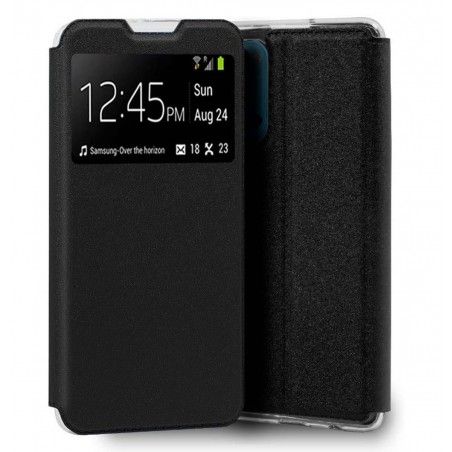 Funda Libro Soporte con Ventana para Oppo Reno 4 5G Color Negra