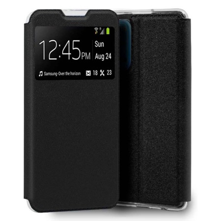 Funda Libro Soporte con Ventana para Oppo Reno 4 Pro 5G Color Negra
