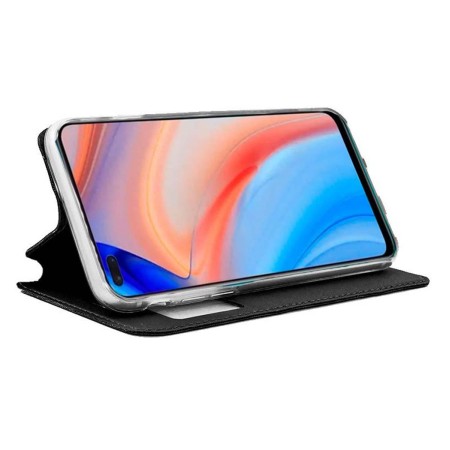 Funda Libro Soporte con Ventana para Oppo Reno 4 Pro 5G Color Negra