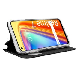 Funda Libro Soporte con Ventana para Realme 7 Color Negra 2