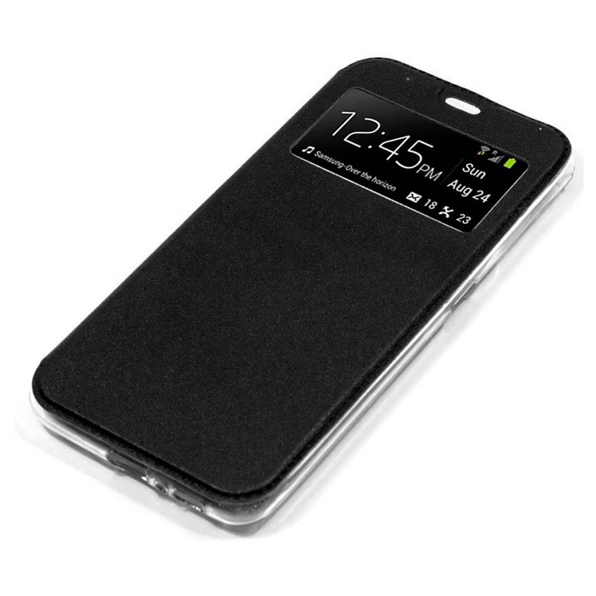 Funda Libro Soporte con Ventana para Realme 7 Color Negra