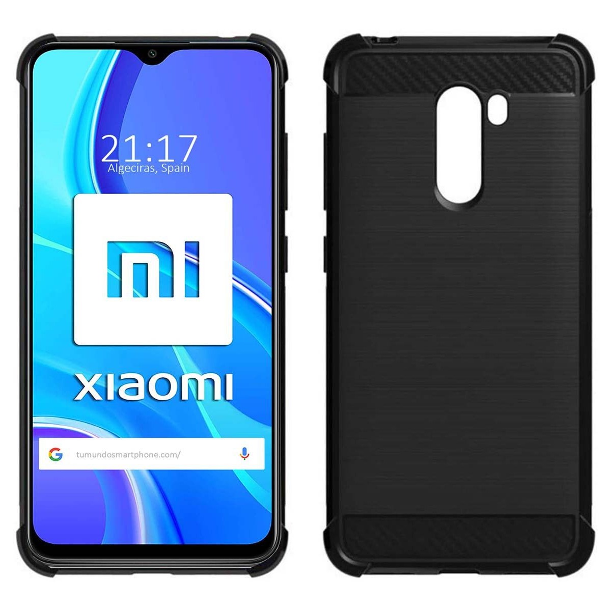 Funda Gel Tpu Anti-Shock Carbón para Xiaomi Redmi 9