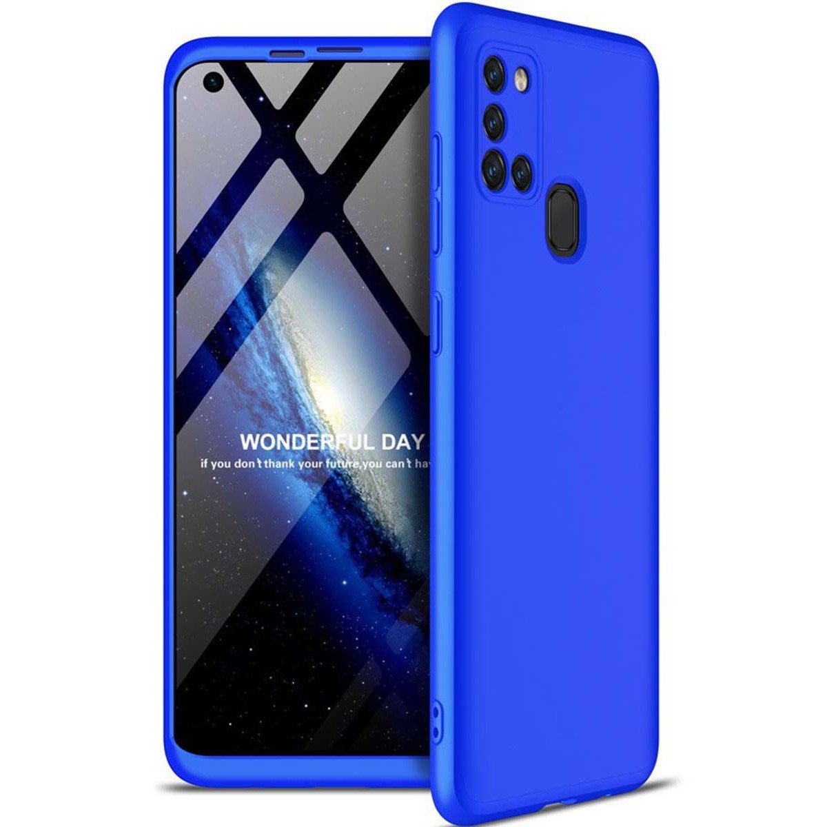 Funda Carcasa GKK 360 para Samsung Galaxy A21S  color Azul