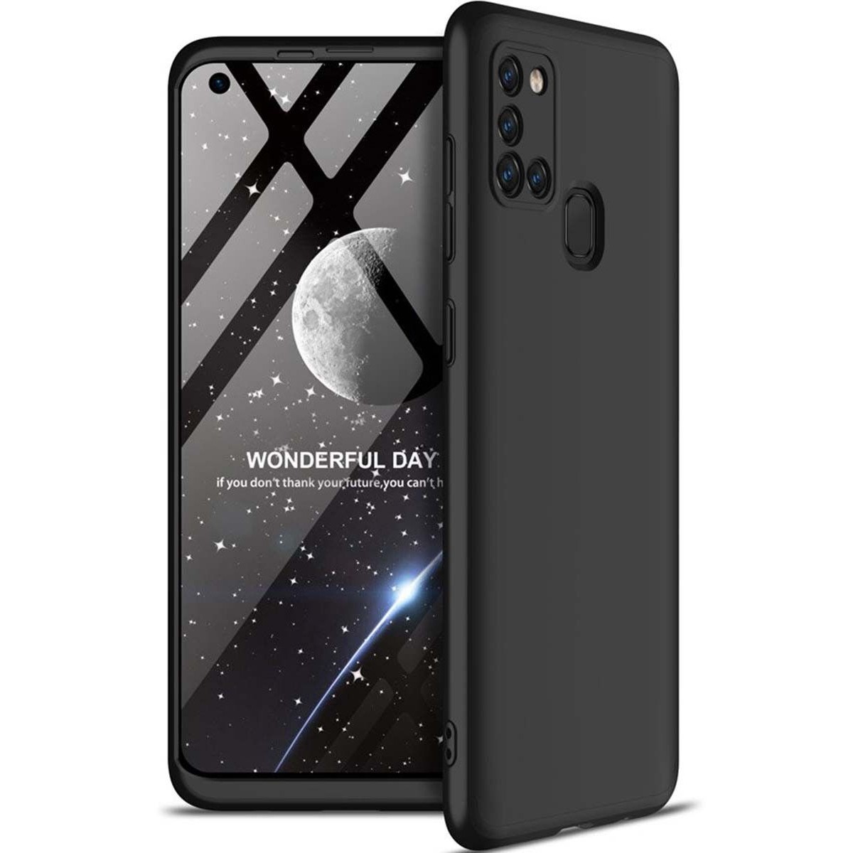 Funda Carcasa GKK 360 para Samsung Galaxy A21S color Negra