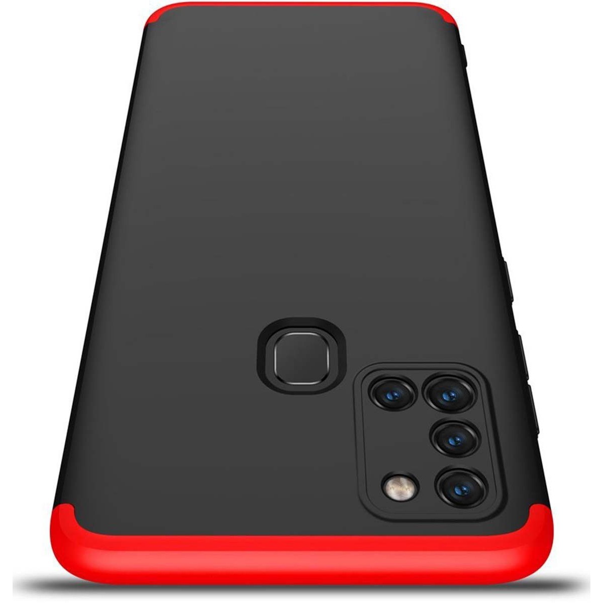 Funda Carcasa GKK 360 para Samsung Galaxy A21S  color Negra / Roja