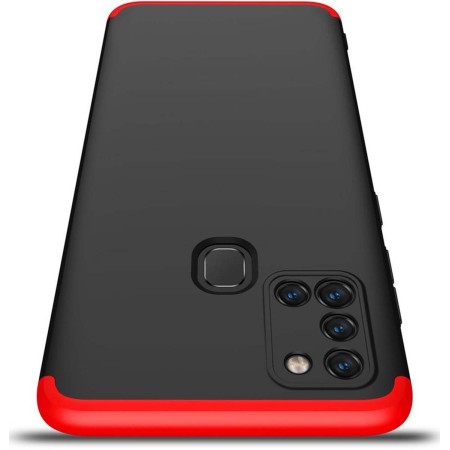 Funda Carcasa GKK 360 para Samsung Galaxy A21S  color Negra / Roja