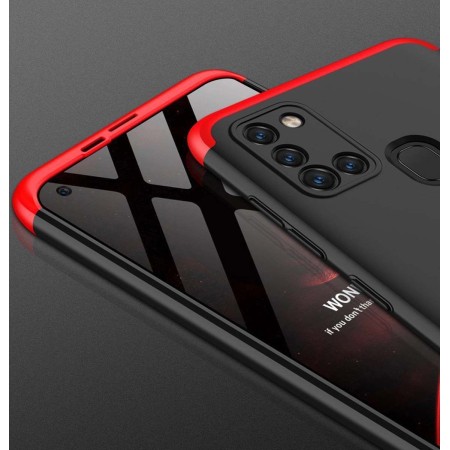 Funda Carcasa GKK 360 para Samsung Galaxy A21S  color Negra / Roja
