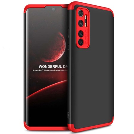 Funda Carcasa GKK 360 para Xiaomi Mi Note 10 Lite  color Negra / Roja