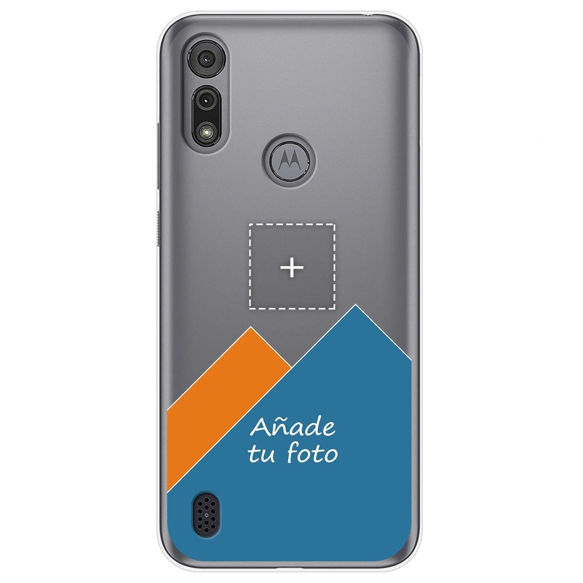 Personaliza tu Funda Gel Silicona Transparente con tu Fotografia para Motorola Moto e6s dibujo personalizada