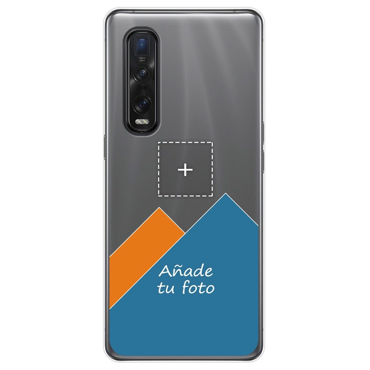 Personaliza tu Funda Gel Silicona Transparente con tu Fotografia para Oppo Find X2 Pro dibujo personalizada