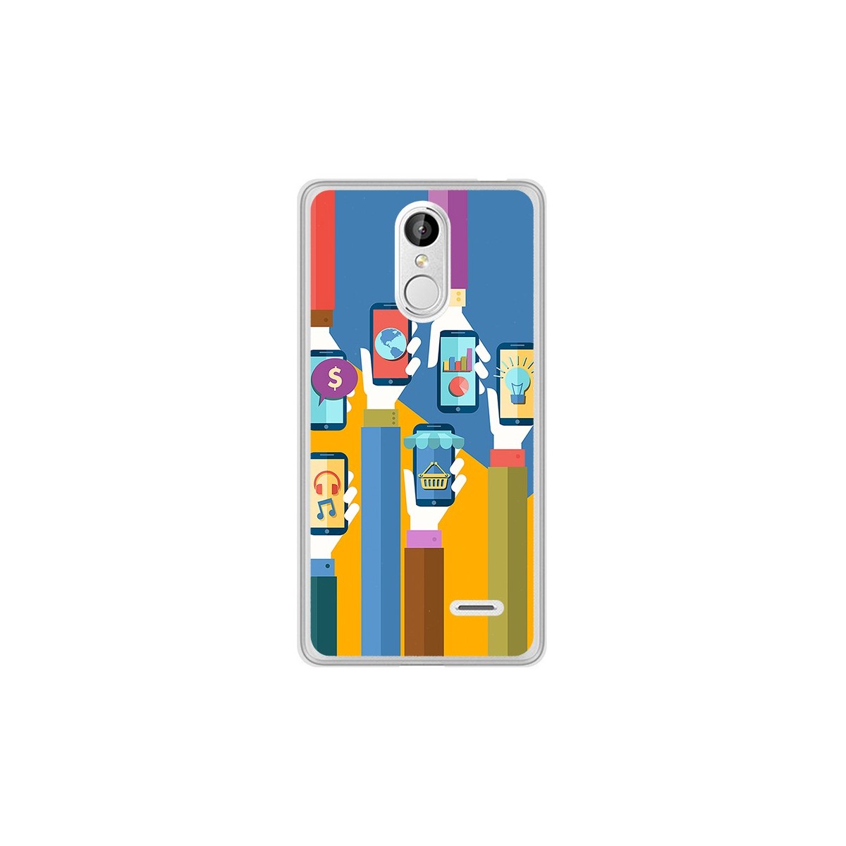 Funda Gel Tpu para Leagoo M5 Diseño Apps Dibujos