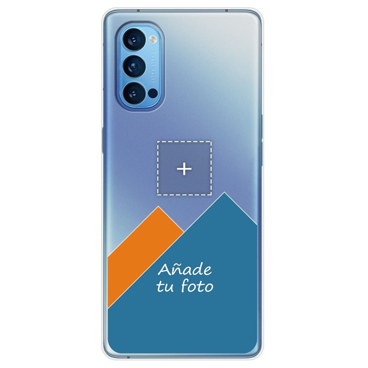 Personaliza tu Funda Gel Silicona Transparente con tu Fotografia para Oppo Reno 4 5G dibujo personalizada