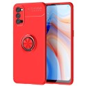 Funda Magnetica Soporte con Anillo Giratorio 360 para Oppo Reno 4 5G Roja