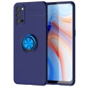 Funda Magnetica Soporte con Anillo Giratorio 360 para Oppo Reno 4 Pro 5G Azul