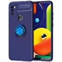 Funda Magnetica Soporte con Anillo Giratorio 360 para Samsung Galaxy M51 Azul