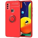 Funda Magnetica Soporte con Anillo Giratorio 360 para Samsung Galaxy M51 Roja