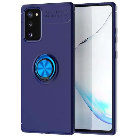 Funda Magnetica Soporte con Anillo Giratorio 360 para Samsung Galaxy S20 FE Azul
