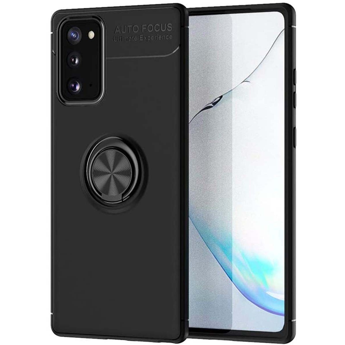 Funda Magnetica Soporte con Anillo Giratorio 360 para Samsung Galaxy S20 FE Negra