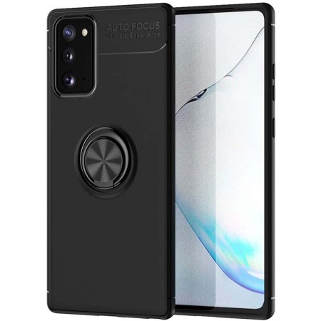 Funda Magnetica Soporte con Anillo Giratorio 360 para Samsung Galaxy S20 FE Negra