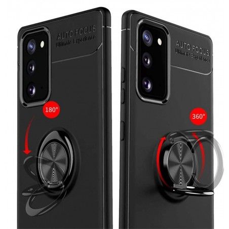Funda Magnetica Soporte con Anillo Giratorio 360 para Samsung Galaxy S20 FE Negra