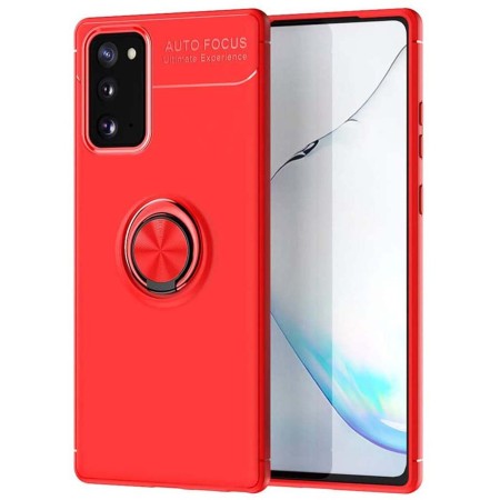 Funda Magnetica Soporte con Anillo Giratorio 360 para Samsung Galaxy S20 FE Roja