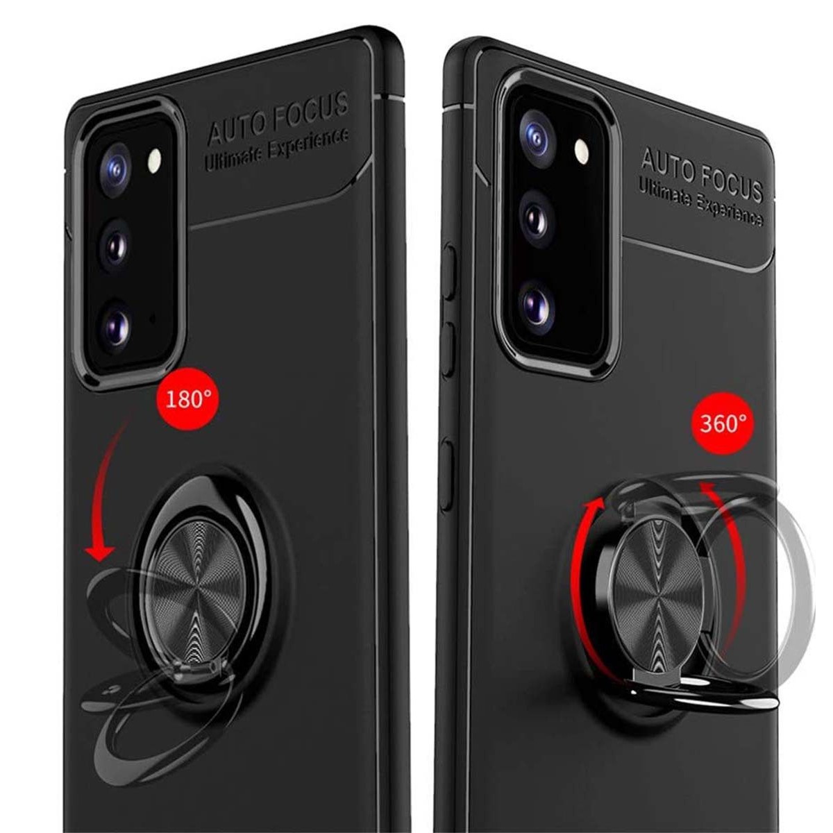 Funda Magnetica Soporte con Anillo Giratorio 360 para Samsung Galaxy S20 FE Roja