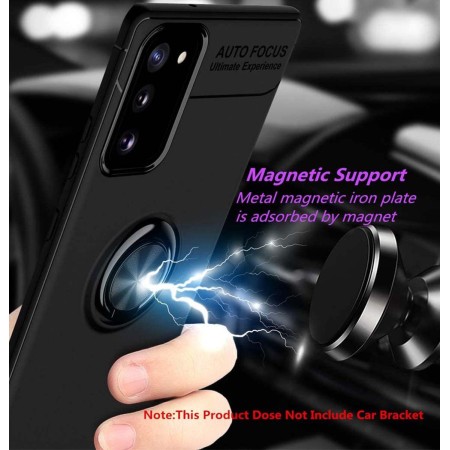 Funda Magnetica Soporte con Anillo Giratorio 360 para Samsung Galaxy S20 FE Roja