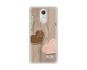 Funda Gel Tpu para Leagoo M5 Diseño Corazones Madera Dibujos