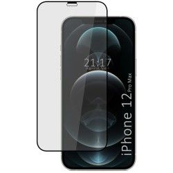 Protector Cristal Templado Completo 5D Full Glue Negro para Iphone 12 Pro Max (6.7) Vidrio