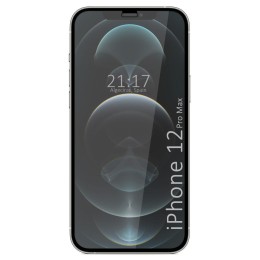 Protector Cristal Templado Completo 5D Full Glue Negro para Iphone 12 Pro Max (6.7) Vidrio 2