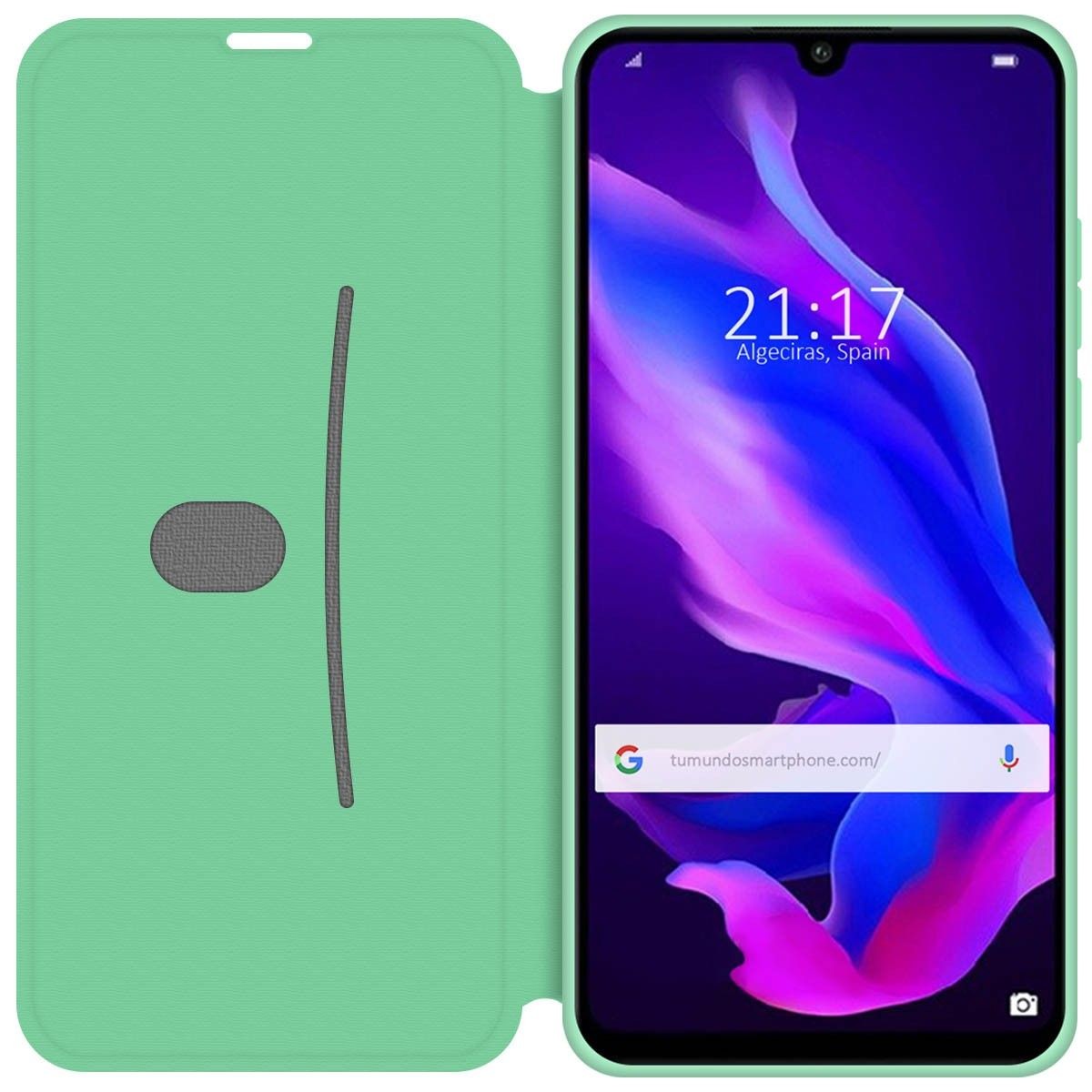 Funda Silicona Líquida con Tapa para Huawei P30 Lite color Verde Pastel