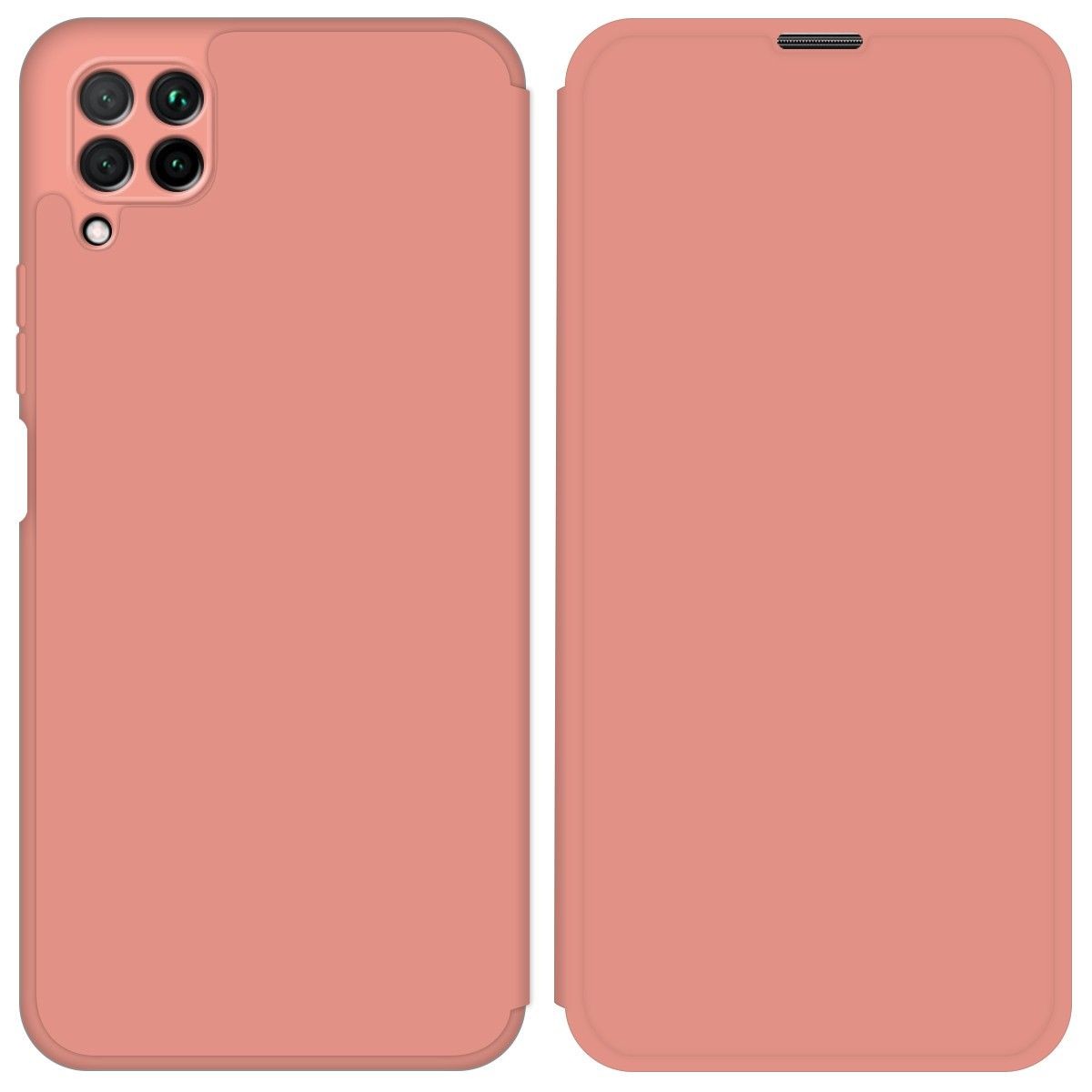 Funda Silicona Líquida con Tapa para Huawei P40 Lite color Rosa Pastel