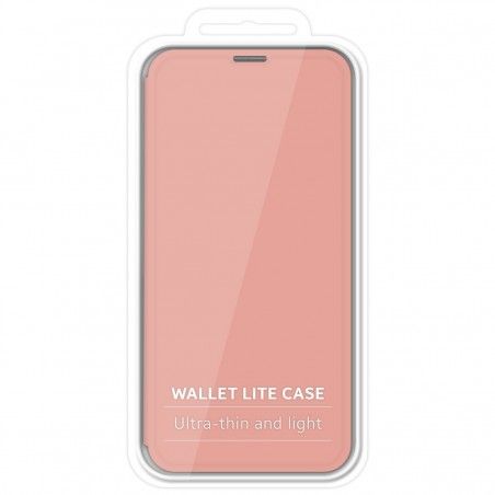 Funda Silicona Líquida con Tapa para Huawei P40 Lite color Rosa Pastel