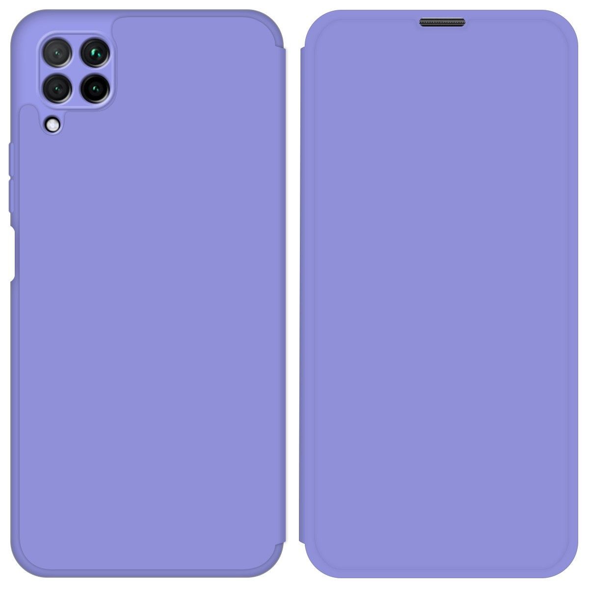 Funda Silicona Líquida con Tapa para Huawei P40 Lite color Morado Pastel