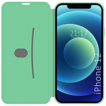 Funda Silicona Líquida con Tapa para Iphone 12 / 12 Pro (6.1) color Verde Pastel