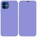 Funda Silicona Líquida con Tapa para Iphone 12 / 12 Pro (6.1) color Morado Pastel